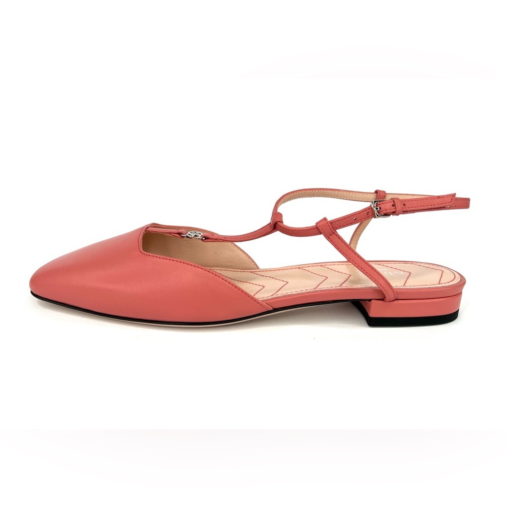 GUCCI WOMEN'S BALLET FLAT WITH DOUBLE G INTERLOCKING LOGO SLINGBACKS SIZE EU 39 - Picture 8 of 9